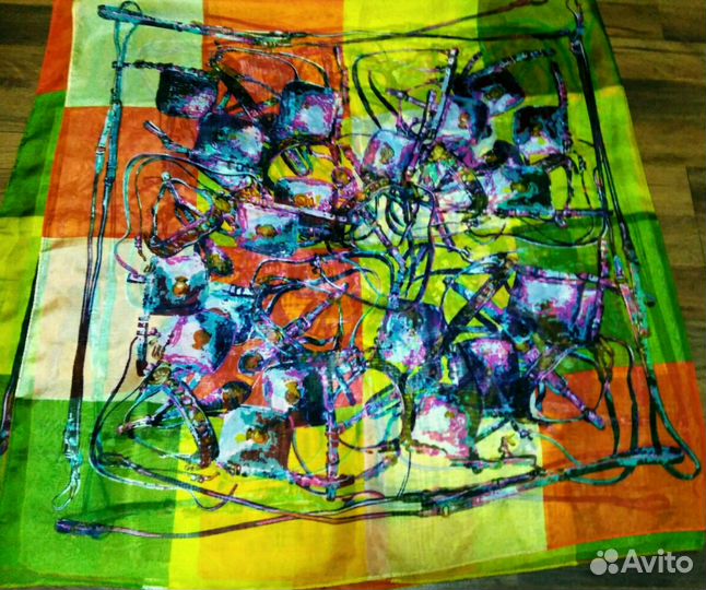 Платок плиссе, шелковый, вязанный, шарфы СССР