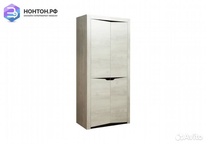 Шкаф Лючия 2-дверный бетон пайн белый