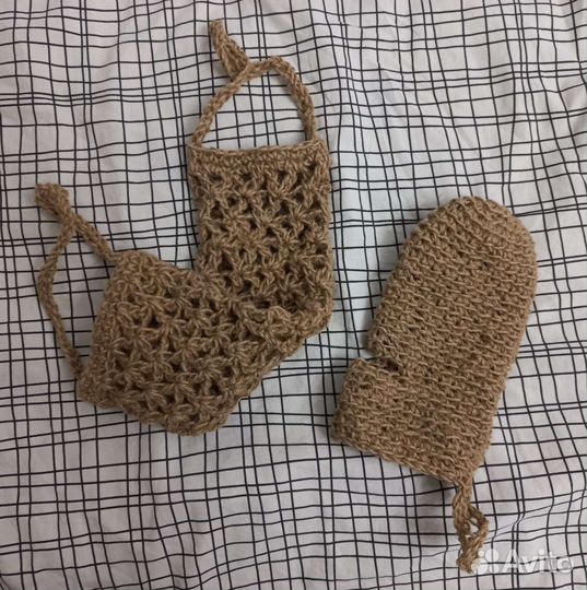 Эко мочалка ручной работы