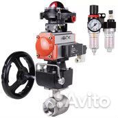 Кран шаровой DN.ru BV3232P(2pc) -FP-T-ISO-H Ду40 Ру63, внутренняя резьба, полнопроходной, нержавеюща