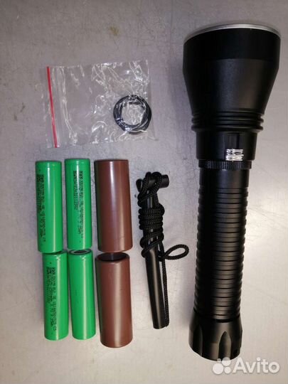 Фонарик подводный мощный XHP-70.2 +4шт акб