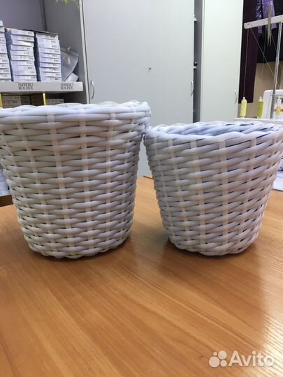 Кашпо из ротанга