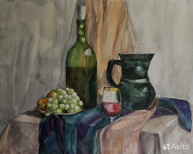 Акварельный рисунок. Натюрморт