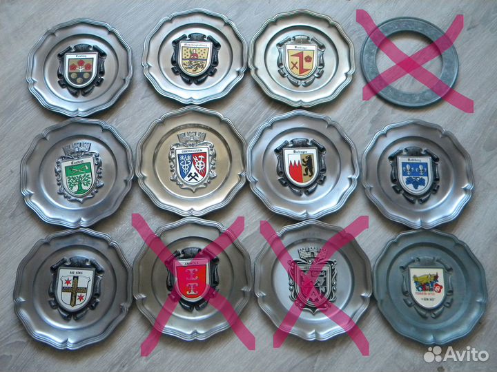 Оловянная настенная тарелка Zinn