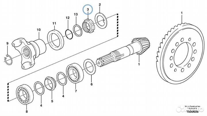 211-1314 Гайка хвостовика регулировочная экскавато