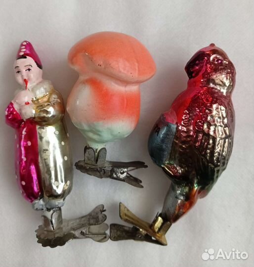 Елочные игрушки СССР на прищепке