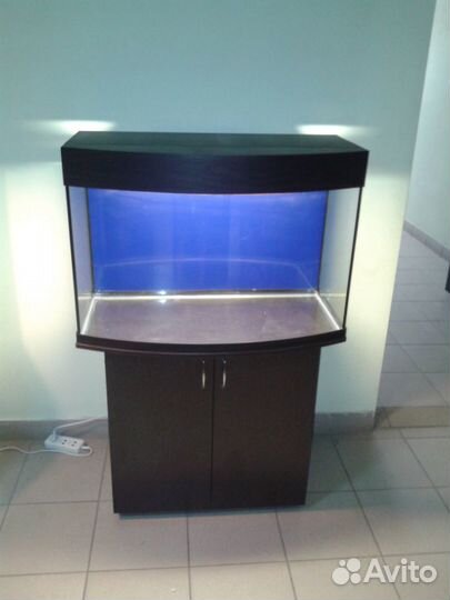Аквариум 150л. полукр. свет биофильтр тумба фон