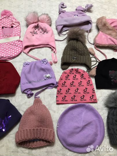 Шапки на девочку от 3 до 7 лет