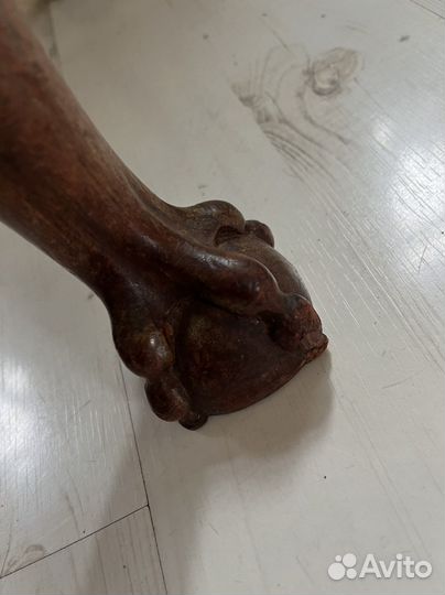 Старинный стул банкетка Ball&Claw для пианино форт