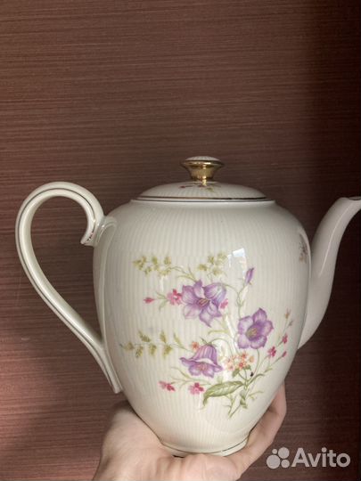 Schumann чайник заварник с тарелочкой винтаж