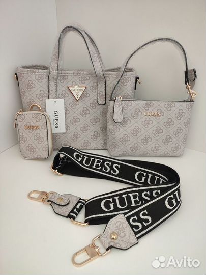 Сумка Guess 3в1 с пыльником Новая цвет пудра