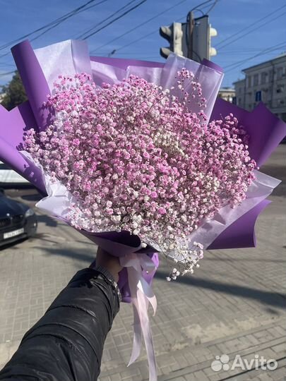 Букет из гипсофилы.Доставка цветов