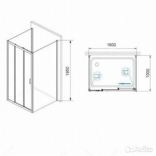 Душевой уголок RGW Passage PA-73 (PA-13+Z-050-2) 160x100