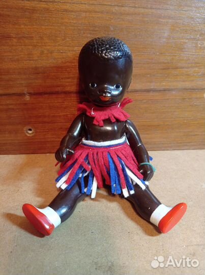 Кукла негритенок, композит, гдр клеймо EBE, 1950-е