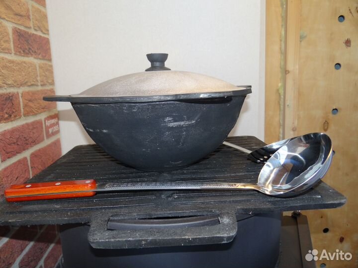 Узбекский чугунный казан Наманган 6л с крышкой