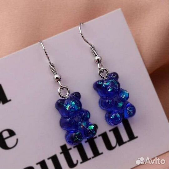 Серёжки мишка