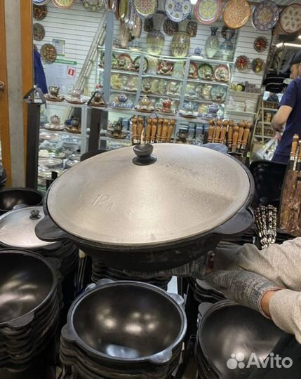 Казан 10 литров чугунный с клеймом Узбекский