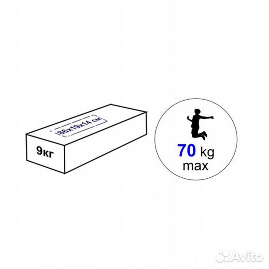 Батут 160 см детский домашний тренировочный красны