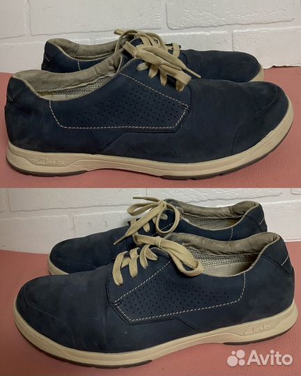 Clarks Stafford Plan Schuhe blau Nubuck (44.5/45)