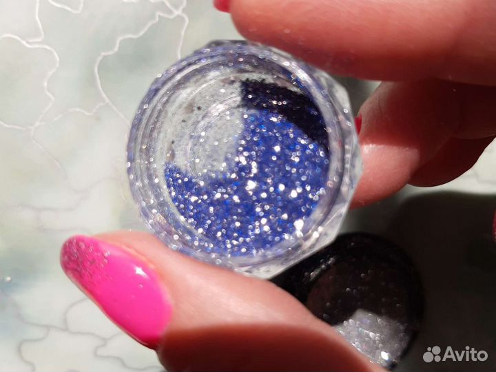 Светоотражающие блёстки для дизайна ногтей