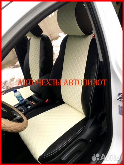 Чехлы Автопилот Kia Sportage 3 из экокожи Ромб