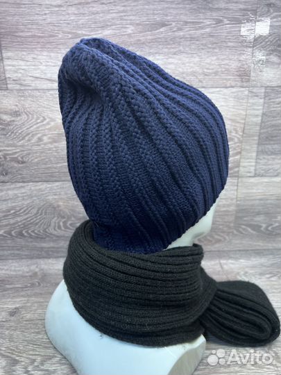 Шапка мужская вязаная из шерсти, Oxigon