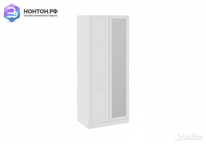 Шкаф 2-дверный Франческа с зеркалом справа дуб сед
