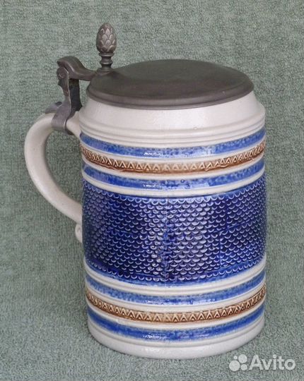 Немецкие пивные кружки с оловянной крышкой. Gerz