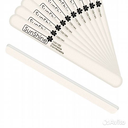 Пилки для ногтей SunShine, упак 10 шт