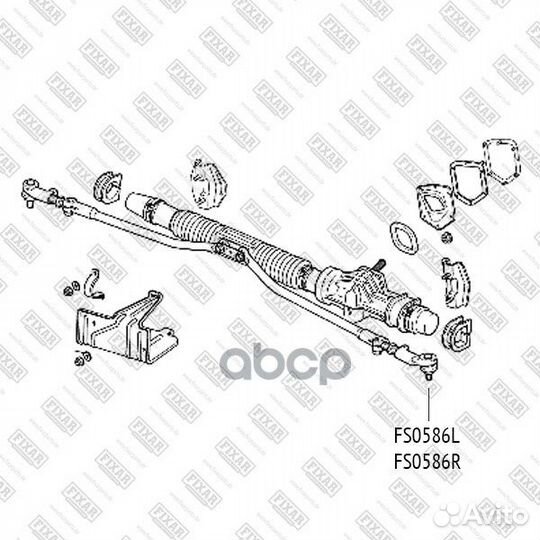 Наконечник рулевой тяги левый LADA 110-112/Prio