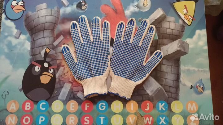 Перчатки хб с нанесением пвх точек