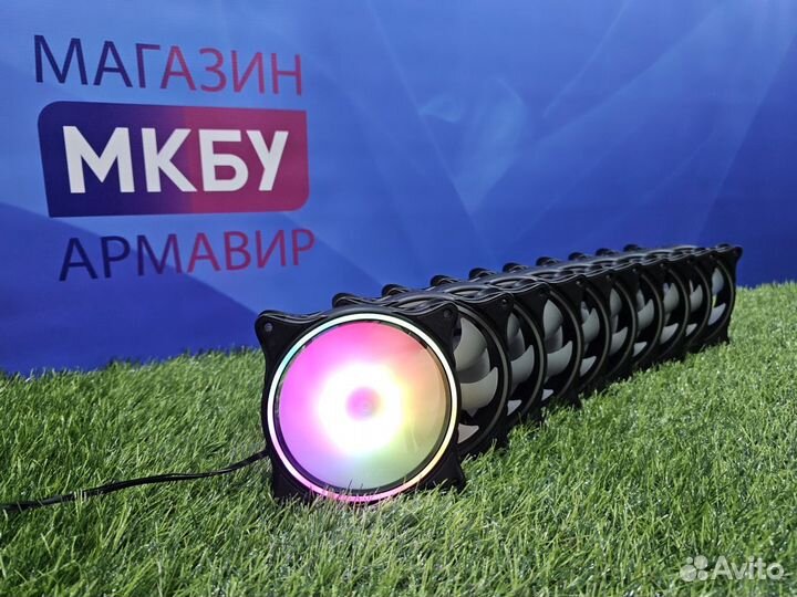 Вентилятор для пк 120 мм argb 5V 3pin + PWM 7 лопа