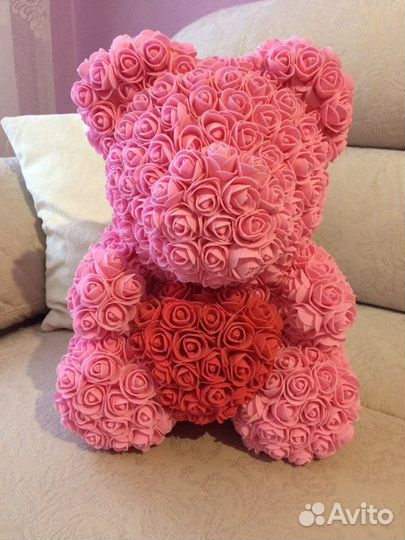 Мишка из роз 40 см