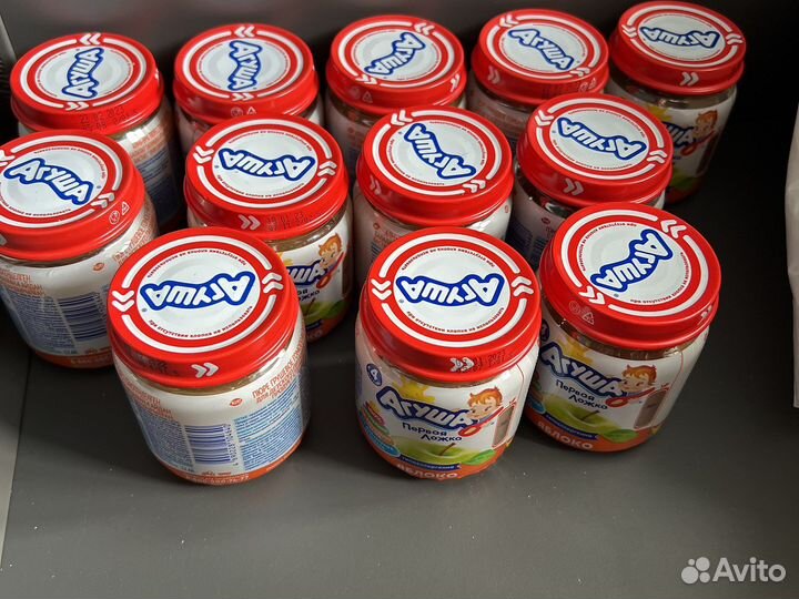 Фруктовое, овощное пюре (разные вкусы) агуша