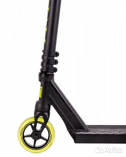Самокат TechTeam Scout трюковый, черно-зеленый