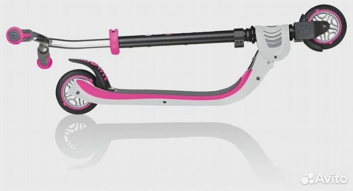 Самокат globber Flow 125 Foldable (бело-розовый)