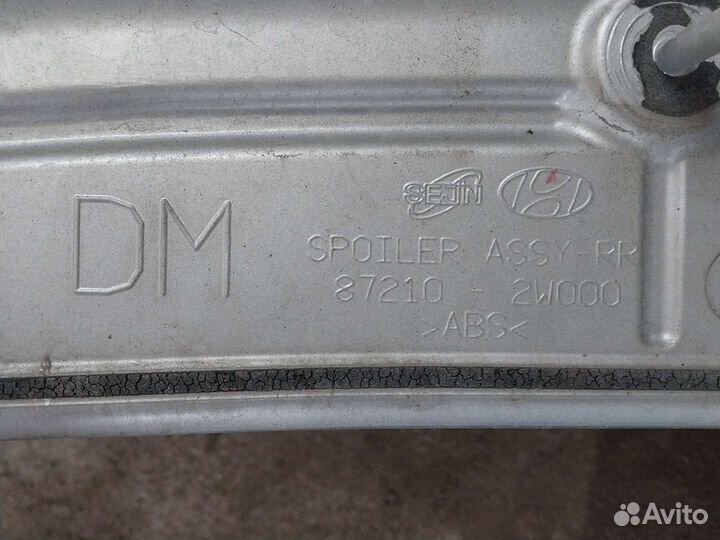 Верхний спойлер крышки багажника хендай санта фе 3