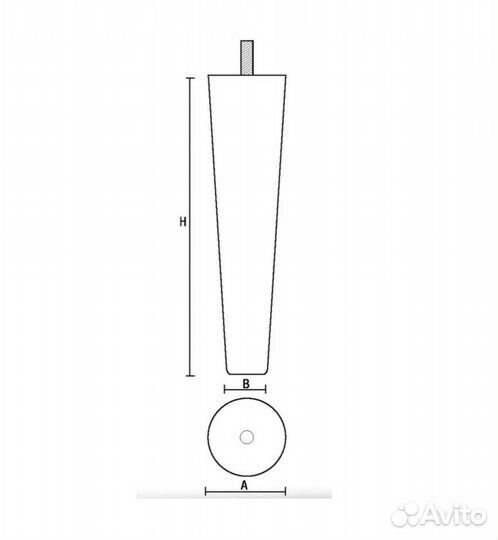 Ножка деревянная конусная