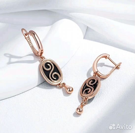 Серьги Самовары Золото 585RG