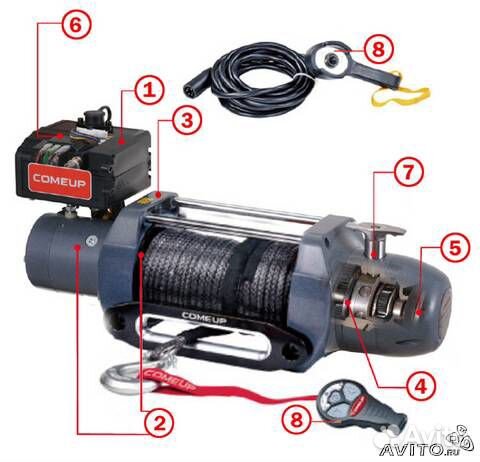 Лебёдка электрическая 12V 12000 lbs