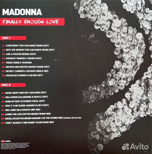 Виниловая пластинка madonna - finally enough love