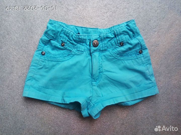 Topolino шорты детские 98 на 3 года бирюзовые