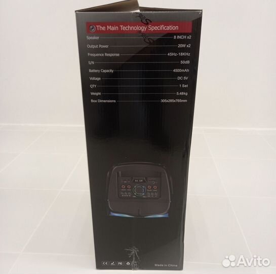 Блютуз колонка большая с микрофоном