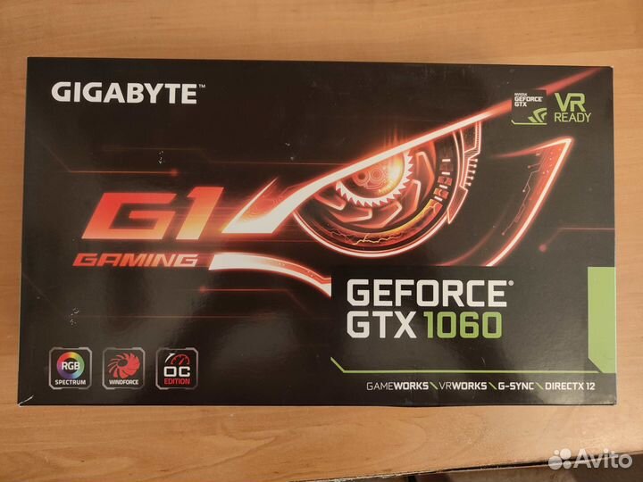 Gigabyte GeForce GTX 1060 6gb G1 gaming
