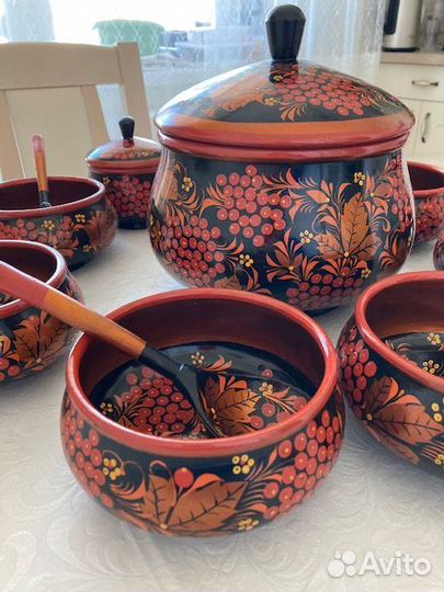 Столовый сервиз СССР Хохлома