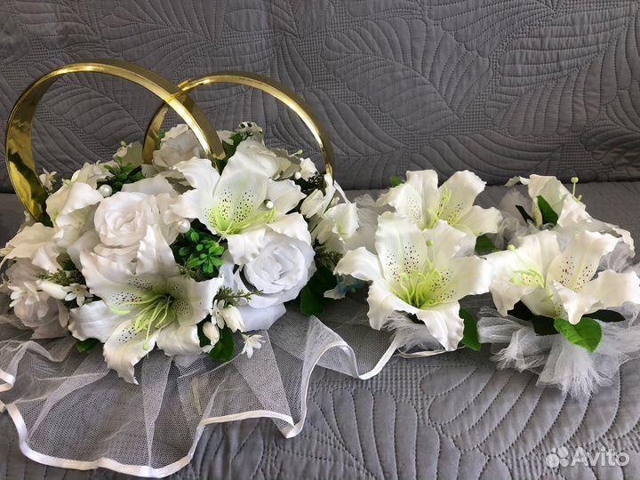 Свадебные украшения на машину