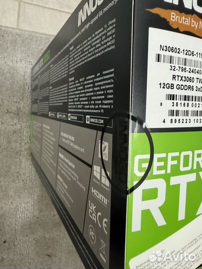 Видеокарта RTX 3060 12 гб Inno3d(новая)