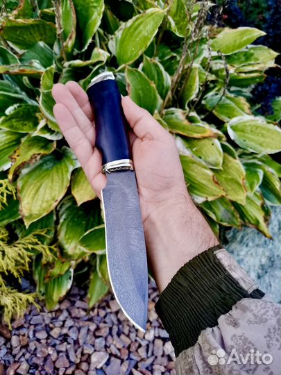 Нож из литого булата ручной работы
