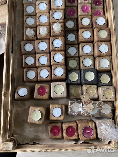 Подсвечники из дерева