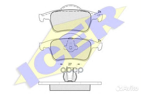 Колодки торм.дисковые 181298 Icer